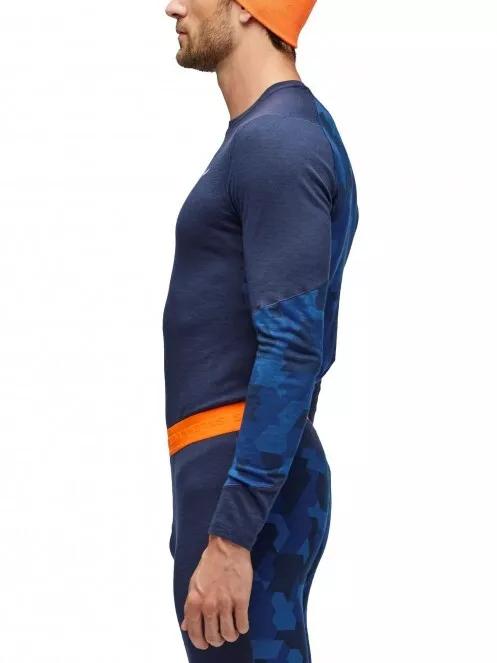 Salewa Cristallo Warm Amr M L/S Tee férfi aláöltöző felső sötétkék színben 4