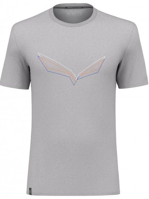 Salewa Pure Eagle Frame DRY M T-shirt férfi rövid ujjú sport póló szürke színben 2