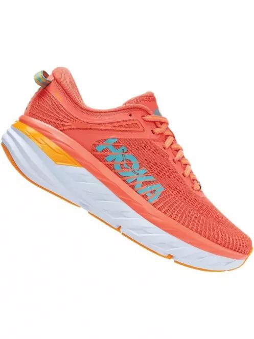 Hoka Bondi 7 női aszfalt futócipő narancssárga színben 3