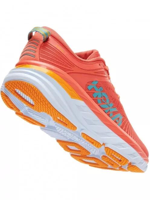 Hoka Bondi 7 női aszfalt futócipő narancssárga színben 4