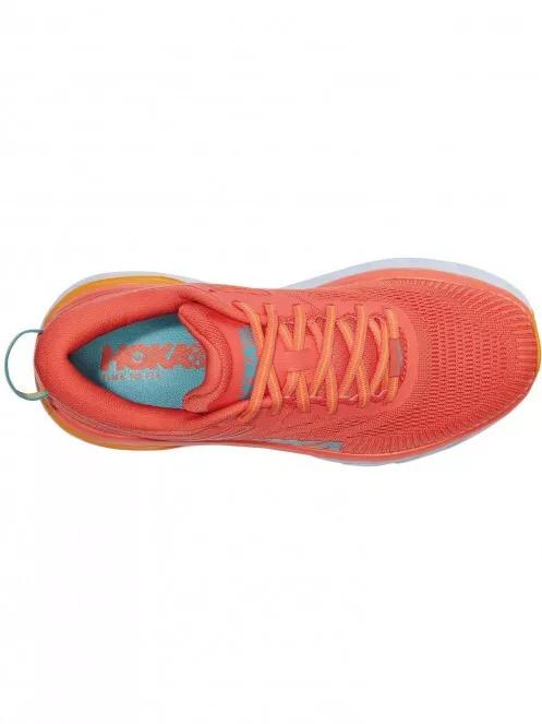 Hoka Bondi 7 női aszfalt futócipő narancssárga színben 6