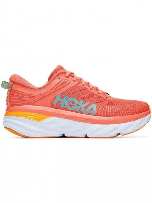 Hoka Bondi 7 női aszfalt futócipő narancssárga színben 8