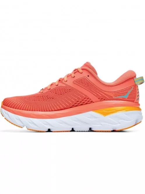 Hoka Bondi 7 női aszfalt futócipő narancssárga színben 9