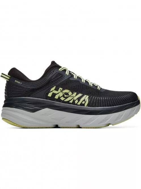 Hoka Bondi 7 Wide férfi aszfalt futócipő fekete színben 8