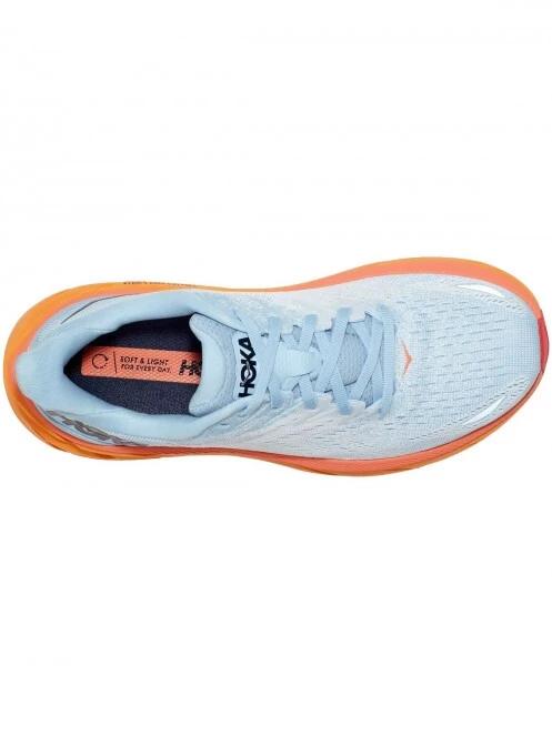 Hoka CLIFTON 8 női futócipő világoskék színben 6