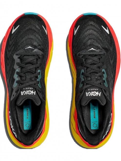 Hoka M'S Arahi 6 férfi aszfalt futócipő fekete színben 5