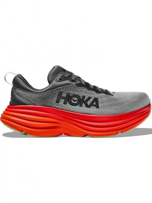 Hoka Bondi 8 férfi terepfutó cipő szürke színben 4