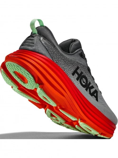 Hoka Bondi 8 férfi terepfutó cipő szürke színben 6