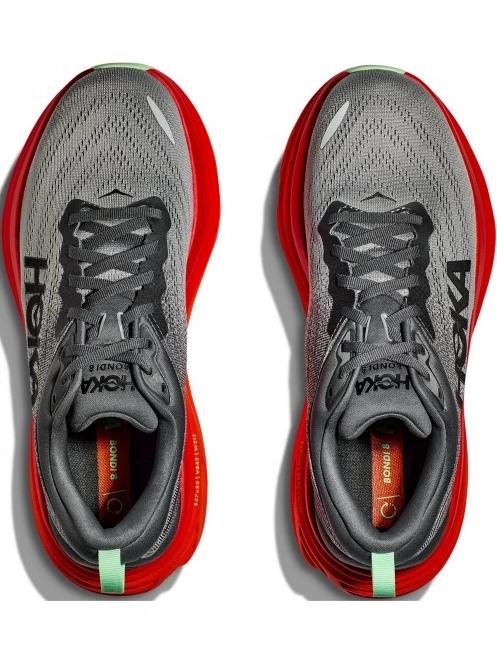 Hoka Bondi 8 férfi terepfutó cipő szürke színben 8