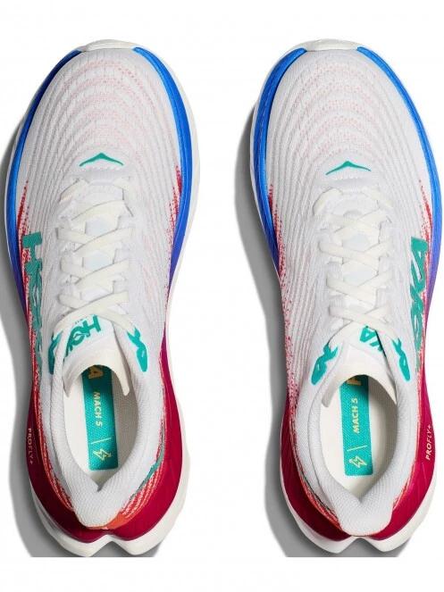 Hoka M'S Mach 5 férfi aszfalt futócipő fehér színben 6