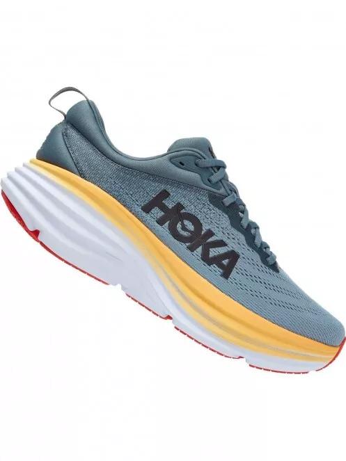 Hoka BONDI 8 WIDE férfi futócipő szürke színben 3