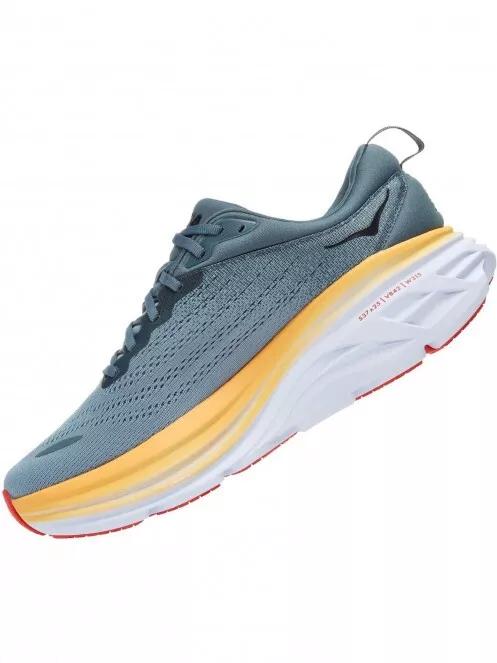 Hoka BONDI 8 WIDE férfi futócipő szürke színben 5