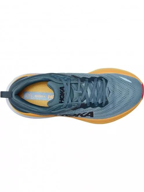 Hoka BONDI 8 WIDE férfi futócipő szürke színben 6