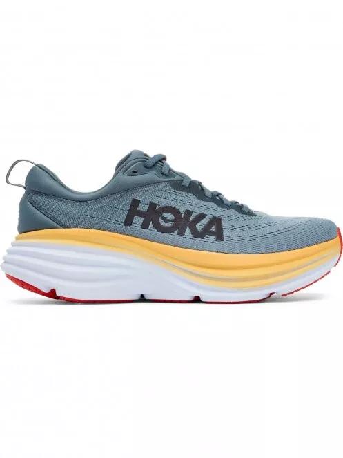 Hoka BONDI 8 WIDE férfi futócipő szürke színben 8