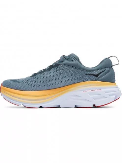 Hoka BONDI 8 WIDE férfi futócipő szürke színben 9