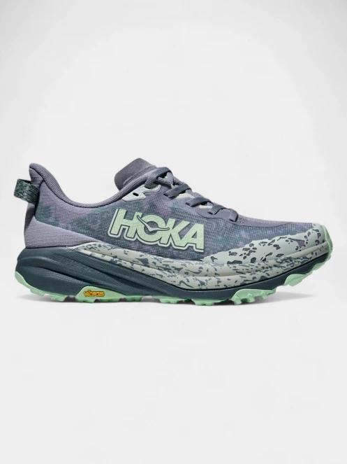 Hoka Speedgoat 6 női terepfutó cipő szürke színben 3