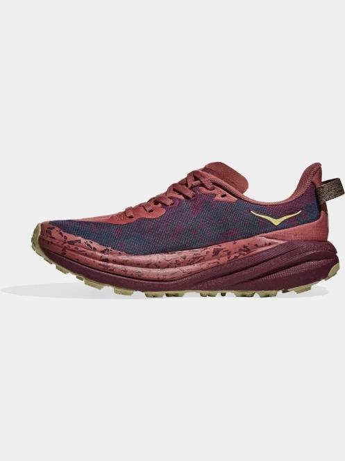 Hoka Speedgoat 6 női terepfutó cipő bordó színben 4