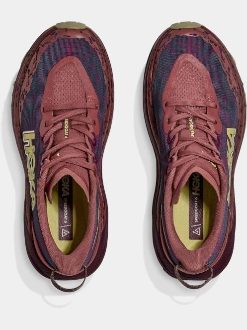 Hoka Speedgoat 6 női terepfutó cipő bordó színben 8