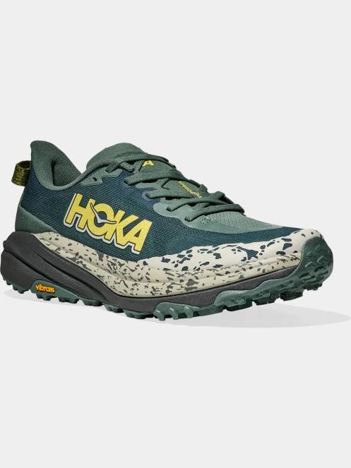 Hoka Speedgoat 6 WIDE férfi terepfutó cipő zöld színben 2