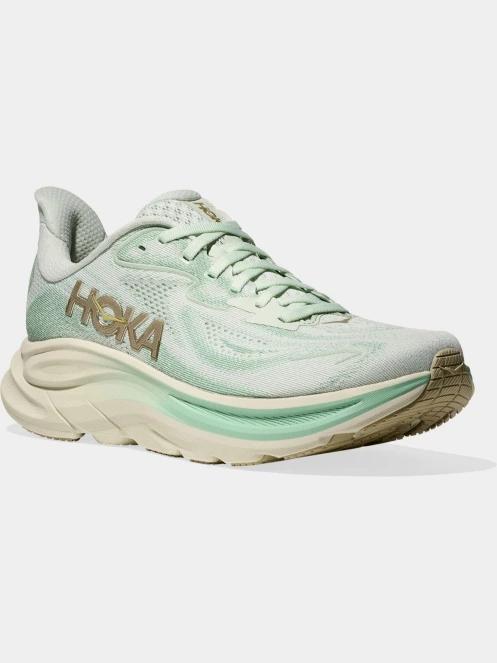 Hoka Clifton 10 női aszfalt futócipő zöld színben 2