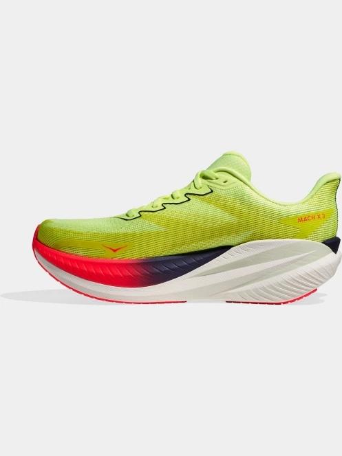 Hoka Mach X 3 férfi aszfalt futócipő világoszöld színben 3
