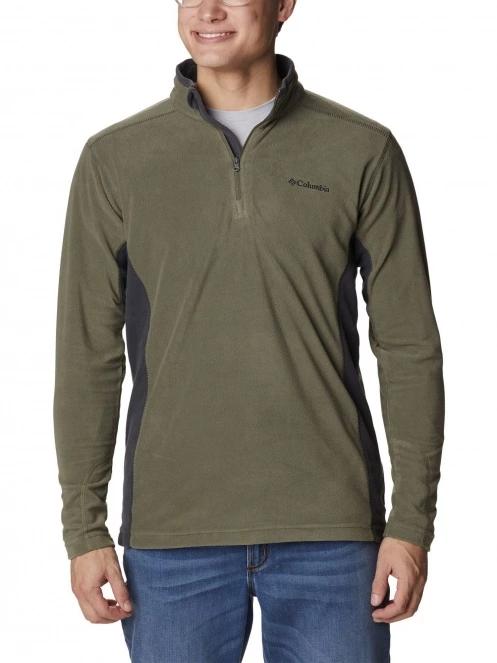 Columbia Klamath Range II Half Zip férfi polár pulóver zöld színben 2
