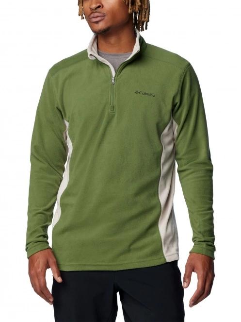 Columbia Klamath Range II Half Zip férfi polár pulóver zöld színben 5