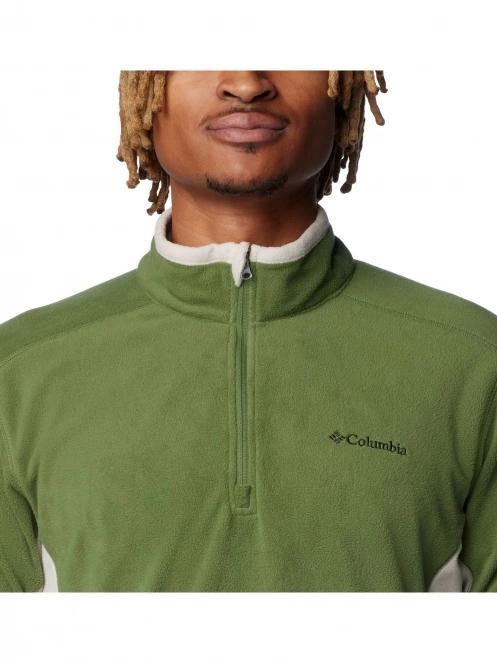 Columbia Klamath Range II Half Zip férfi polár pulóver zöld színben 6
