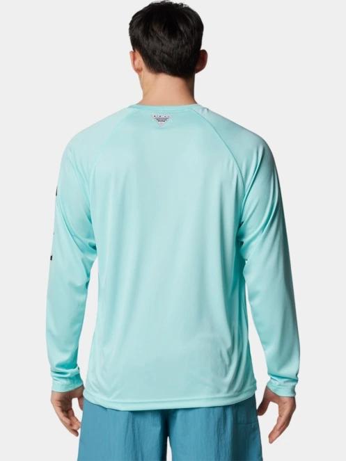 Columbia Terminal Tackle LS Shirt férfi hosszú ujjú sport póló zöld színben 4