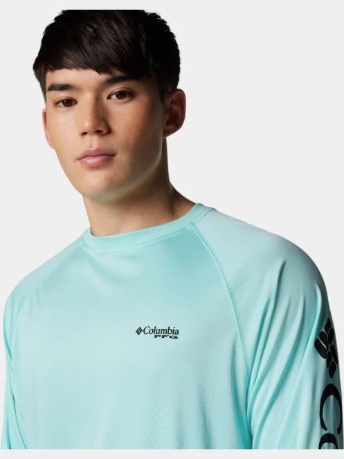 Columbia Terminal Tackle LS Shirt férfi hosszú ujjú sport póló zöld színben 6