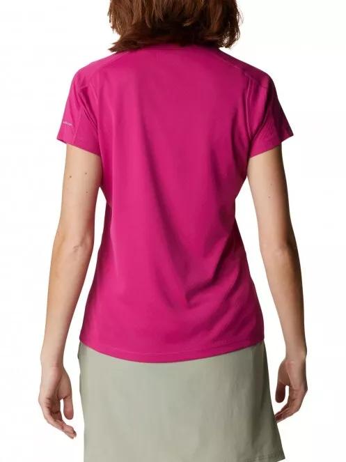 Columbia Zero Rules Short Sleeve Shirt női rövid ujjú sport póló magenta színben 3