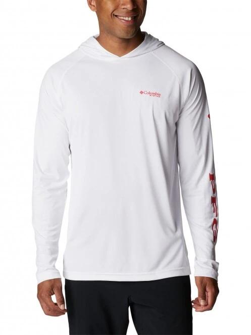 Columbia Terminal Tackle Hoodie férfi hosszú ujjú sport póló fehér színben 2