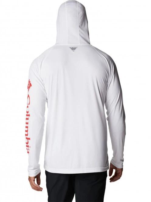 Columbia Terminal Tackle Hoodie férfi hosszú ujjú sport póló fehér színben 4