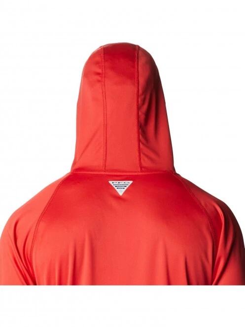 Columbia Terminal Tackle Hoodie férfi hosszú ujjú sport póló piros színben 5