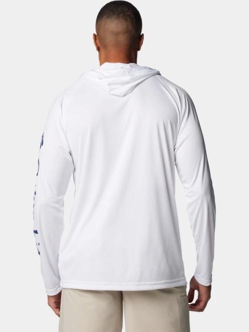Columbia Terminal Tackle Hoodie férfi hosszú ujjú sport póló fehér színben 4