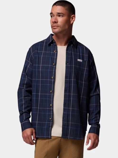 Columbia Rapid Rivers II Long Sleeve Shirt férfi hosszú ujjú ing kék színben 5