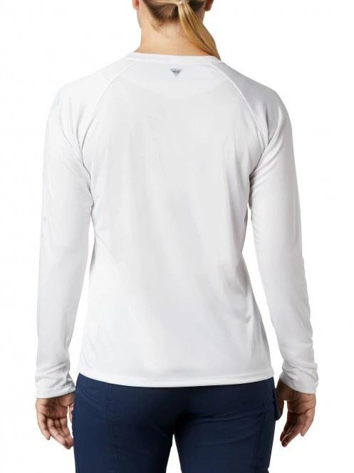 Columbia Tidal Tee II Long Sleeve Shirt női hosszú ujjú póló fehér színben 4