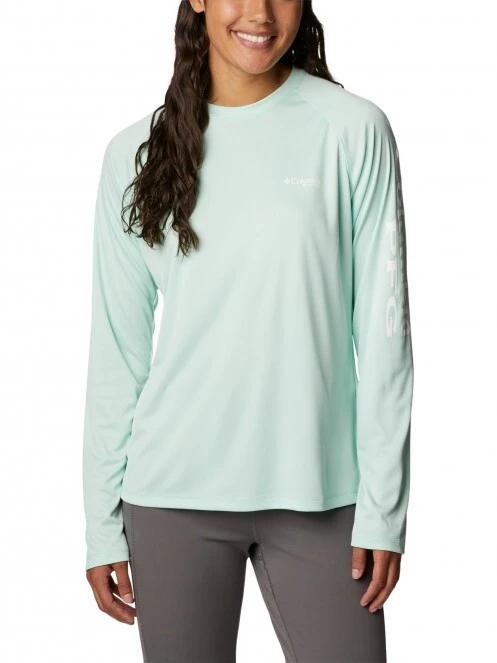 Columbia Tidal Tee II Long Sleeve Shirt női hosszú ujjú póló zöld színben 2