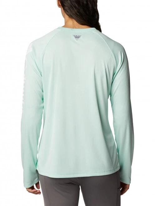 Columbia Tidal Tee II Long Sleeve Shirt női hosszú ujjú póló zöld színben 4