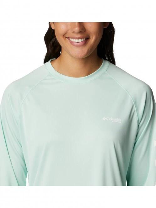 Columbia Tidal Tee II Long Sleeve Shirt női hosszú ujjú póló zöld színben 5