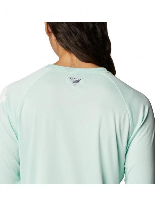 Columbia Tidal Tee II Long Sleeve Shirt női hosszú ujjú póló zöld színben 6