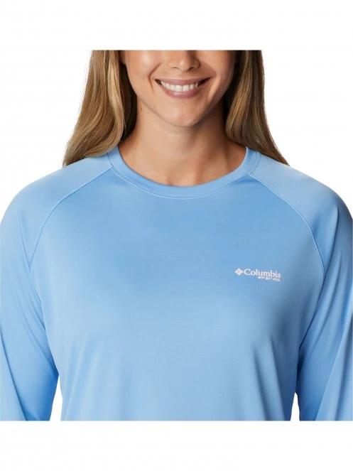 Columbia Tidal Tee II Long Sleeve Shirt női hosszú ujjú póló kék színben 5