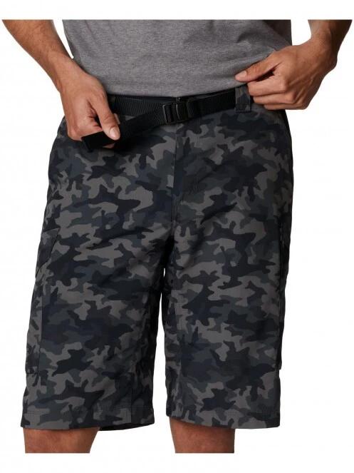 Columbia Silver Ridge Printed Cargo Short férfi oldalzsebes rövidnadrág fekete színben 5