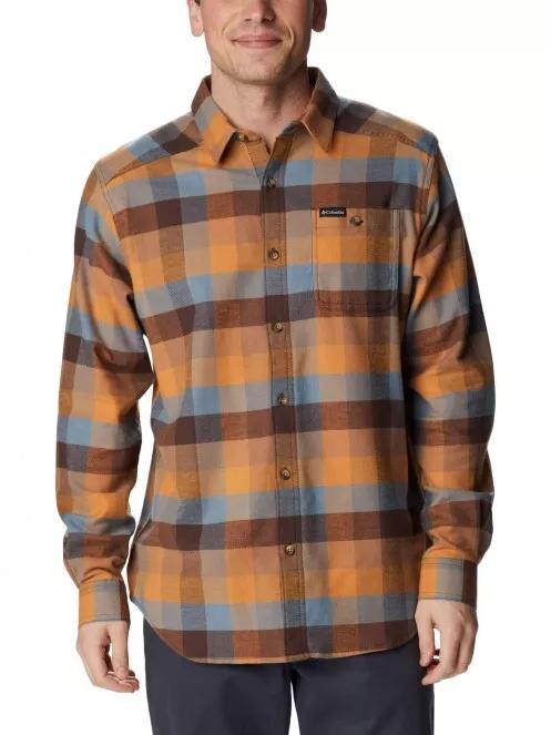 Columbia Cornell Woods Flannel Long Sleeve Shirt férfi hosszú ujjú ing barna színben 2