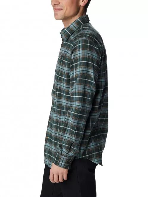 Columbia Cornell Woods Flannel Long Sleeve Shirt férfi hosszú ujjú ing zöld színben 4