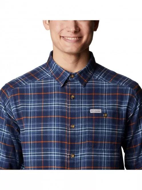 Columbia Cornell Woods Flannel Long Sleeve Shirt férfi hosszú ujjú ing kék színben 5