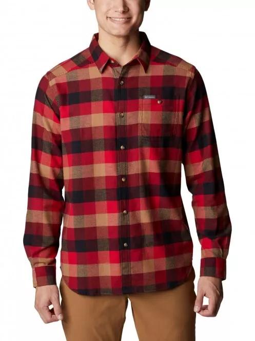 Columbia Cornell Woods Flannel Long Sleeve Shirt férfi hosszú ujjú ing piros színben 2