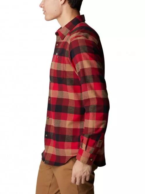 Columbia Cornell Woods Flannel Long Sleeve Shirt férfi hosszú ujjú ing piros színben 4