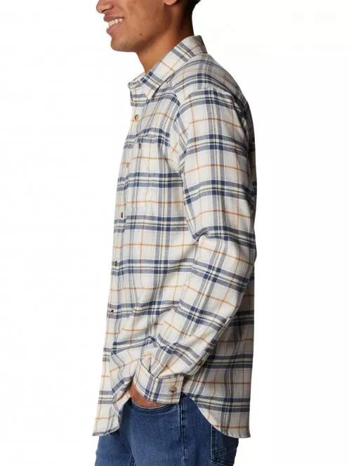Columbia Cornell Woods Flannel Long Sleeve Shirt férfi hosszú ujjú ing homok színben 4