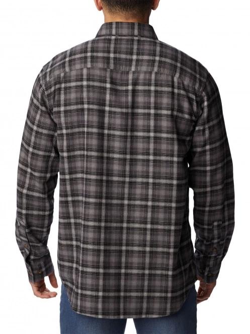 Columbia Cornell Woods Flannel Long Sleeve Shirt férfi hosszú ujjú ing szürke színben 4